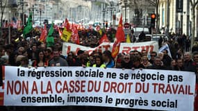 Manifestation contre la loi Travail le 9 mars 2016 à Marseille.