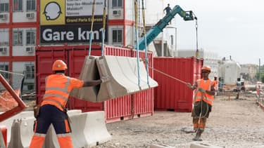 Le chantier de la gare Fort-d'Issy-Vanves-Clamart.