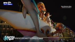 Carnaval de Nice: un carnavalier présente son char contre les climatosceptiques 
