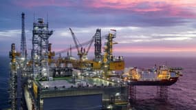 Le champ de pétrole Johan Sverdrup en mer du Nord, à l'ouest de Stavanger, en Norvège, le 7 janvier 2020