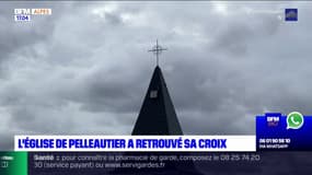 Hautes-Alpes: l'église de Pelleautier a retrouvé sa croix