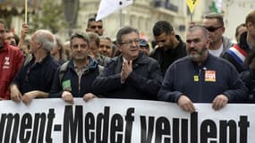 Jean-Luc Mélenchon à la manifestation "Stop Macron" le 14 avril 2018