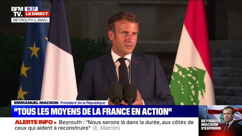 Liban: Emmanuel Macron annonce une "conférence internationale de soutien et d'appui dans les tout prochains jours"