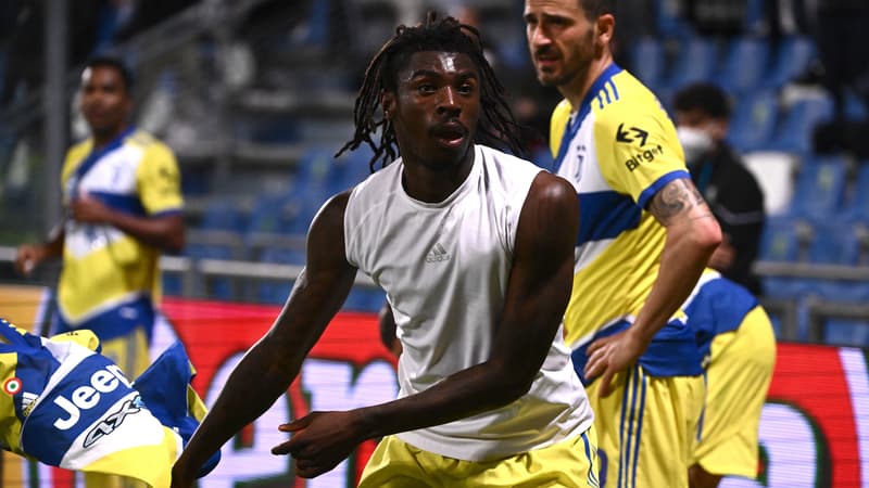 Moise Kean lors de Sassuolo-Juventus