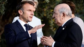 Les présidents français Emmanuel Macron et algérien Abdelmadjid Tebboune au G7 à Savelletri en Italie, le 14 juin 2024
