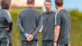 Marco Rose et son staff, dont René Maric