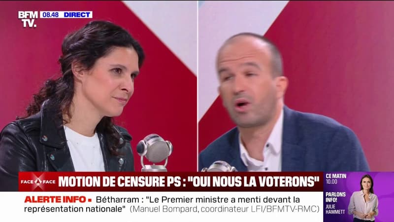 Motion de censure déposée par le PS: Manuel Bompard assure rester 