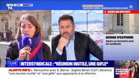 Retraites: Sophie Binet (CGT) "ne regrette pas" d'être allée à la réunion de l'intersyndicale avec Élisabeth Borne