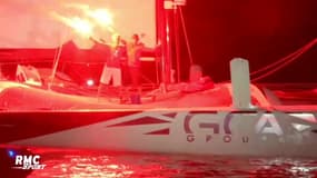 Transat Jacques Vabre : La joie de Lamiré et Carpentier, vainqueurs en Multi 50