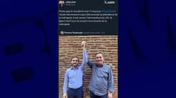 Une photo générée par IA représente François Briançon, tête de liste de l’union de la gauche, et François Piquemal, candidat portant les couleurs de LFI, se tenant la main