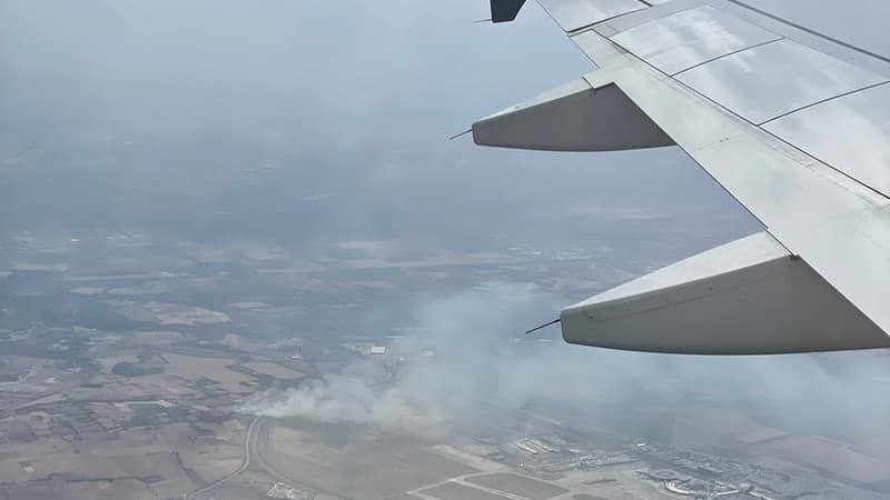 Un incendie s'est déclaré près de l'aéroport de Lyon Saint-Exupéry ce mercredi après-midi.