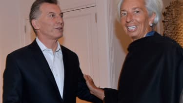 Mauricio Macri, président argentin, et Christine Lagarde, présidente du FMI