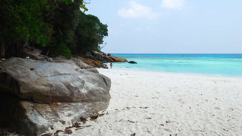 Photo prise en avril 2014 sur l'île de Koh Tachai, située au large de la côte ouest de la Thaïlande.