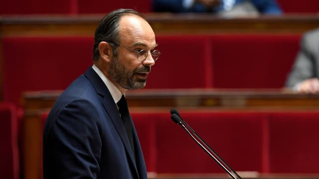 Le Premier ministre Edouard Philippe débattant sur l'immigration à l'Assemblée nationale, le 7 octobre 2018.