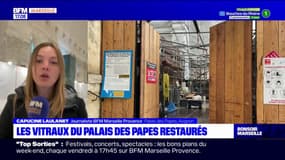 Avignon: les vitraux du Palais des papes restaurés