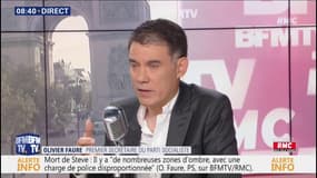 Mort de Steve: pour Olivier Faure, "il semble que les policiers aient contribué au chaos de ce moment-là"