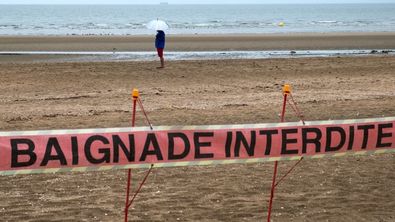 Sur une plage de Trouville-sur-Mer, le 2 août 2021.