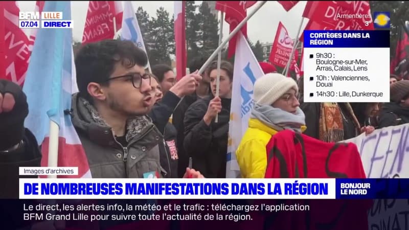 Réforme des retraites: de nombreuses manifestations dans le Nord et le Pas-de-Calais ce mercredi
