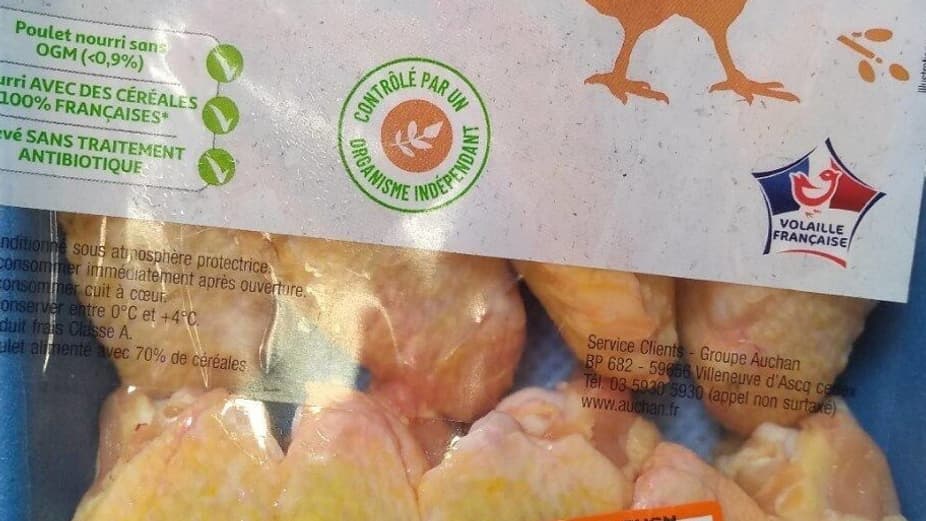 Ces ailes de poulet Auchan sont rappelées.