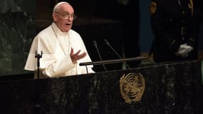 Le Pape François devant l'ONU, le 25 septembre 2015 - Andrew Renneisen