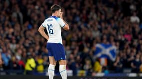 Harry Maguire après son but contre son camp lors d'Ecosse-Angleterre (1-3, qualifs Euro 2024), le 12 septembre 2023
