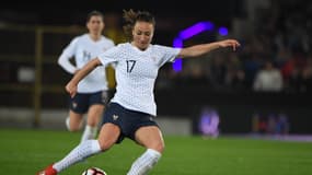 Gaëtane Thiney avec le maillot de l'équipe de France, à Strasbourg le 8 avril 2019