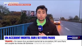 Val d'Oise: accident mortel sur l'A1 vers Paris, l'autoroute coupée 