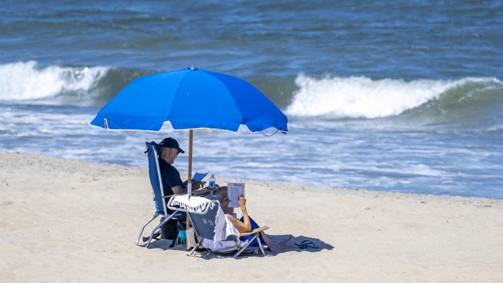 Joe Biden sur la plage de Rehoboth, juillet 2023 