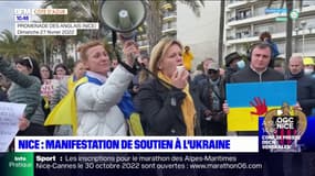 Soutien à l'Ukraine: plusieurs centaines de manifestants sur la Promenade des Anglais