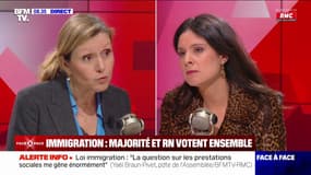 Loi immigration: "La question des prestations sociales me gêne terriblement", affirme Yaël Braun-Pivet
