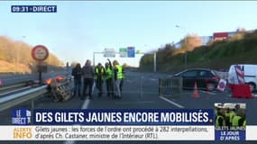 A Caen, les gilets jaunes bloquent de nouveau le périphérique