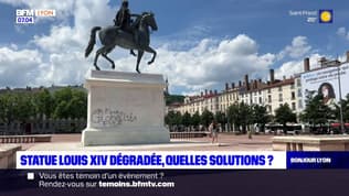 Lyon: la statue de Louis XIV dégradée, des élus réclament des moyens