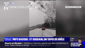 Les images du Pays Basque recouvert d'un tapis blanc après un déluge de grêle 