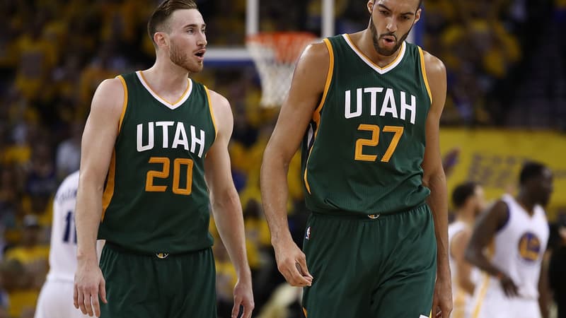 Gordon Hayward et Rudy Gobert 