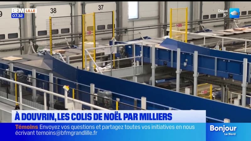 Douvrin: la plateforme Colissimo traite des milliers de colis pendant la période de Noël