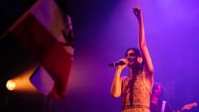La chanteuse Israelo Persane Liraz lors d'un concert au Café de la danse.