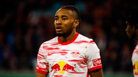 Christopher Nkunku avec Leipzig, le 20 avril 2022
