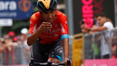 Santiago Buitrago à l'arrivée de la 15e étape du Giro 2022, trois jours avant de son succès à Lavarone. 