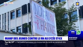 Lyon: une manifestation de lycéens contre le RN à Saint-Exupéry