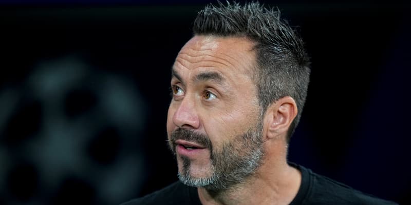 Roberto De Zerbi lors du match Real Madrid-OM - le 16/09/2025