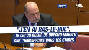 "J’en ai ras-le-bol", le cri du cœur de Dupont-Moretti sur l’homophobie dans les stades