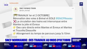 SNCF: le trafic perturbé sur certaines lignes normandes à cause de travaux en octobre