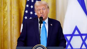 Le président américain Donald Trump et le Premier ministre israélien Benjamin Netanyahu lors d'une conférence de presse conjointe à Maison Blanche le mardi 4 février 2025