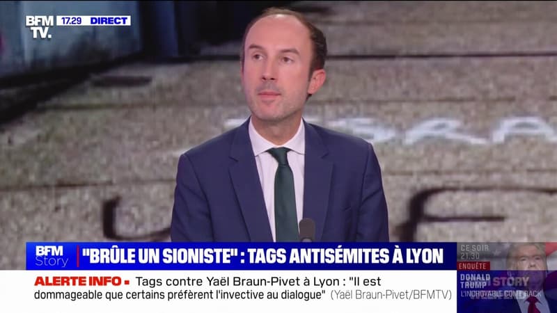Tags contre la venue de Yaël Braun-Pivet à Lyon: Bruno Retailleau dénonce une 