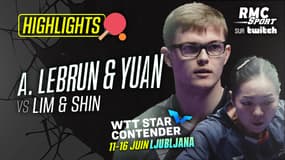 WTT Star Contender Ljubljana (8e de finale) - Le duo Lebrun/Yuan face à un défi coréen de taille