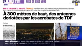 Paris: ces employés acrobates qui s'occupent des antennes au sommet de la tour Eiffel
