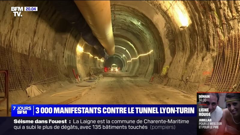 3 000 manifestants étaient présents dans la vallée de la Maurienne en Savoie contre le projet du tunnel Lyon-Turin