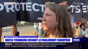 Strasbourg: Greta Thunberg présente lors d'une mobilisation devant le Parlement européen