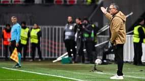 Franck Haise lors de Nice-Braga, le 11 décembre 2025.