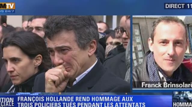 Patrick Pelloux, lors de la cérémonie d'hommage aux policiers. Patrick Pelloux, lors de la cérémonie d'hommage aux policiers.
